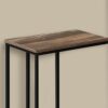 Accent Table, C - Shaped, Contemporary Stylish - Brown - Image 3