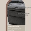 Contemporary U Shaped Sofa With Console And Cupholders Fabric, 6 Seat Living Room Sleeper Couch With Chaise - Gray - Image 6