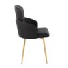 Dahlia - Contemporary Dining Chair (Set of 2) - Gold / Black - Image 3