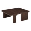 Modern Minimalist Coffee Table Set, Rectangle Coffee Table With Splicing Design, Multifunctional Combination Table For Living Room - Espresso - Image 9