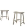 Alonzo - 17.5" Backless Ergonomic Counter Height Stool (Set of 2) - Light Gray - Image 2