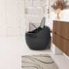 Egg Shape Toilet 1 Piece 1.28 Gpf Single Flush Ceramic - Black - Image 15