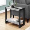Accent Side Table, Narrow, Small, 2 Tier, Contemporary & Modern - Gray - Image 10