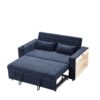 Pull Out Sofa Bed Convertible Couch Loveseat Sofa Modern Sleeper Sofa With Adjustable Backrest For Living Room - Blue - Image 21