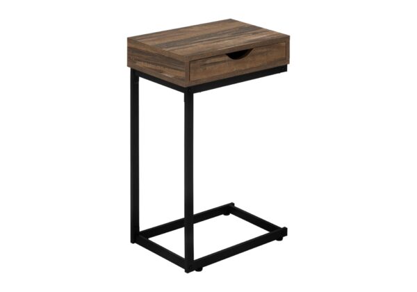 Accent Table, C - Shaped Contemporary & Modern - Brown