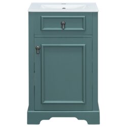 Bathroom Vanity With Sink, Soft Close Door - Green