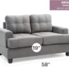 Cozy Transitional Loveseat - Gray - Image 5