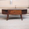 Oval Coffee Table With 1 Drawer - Chestnut - Image 9