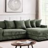 Luxe - Oversized 2 Piece Right Facing Sectional Couches For Living Room, L Shaped Sofa With Chaise - Dark Green - Image 3