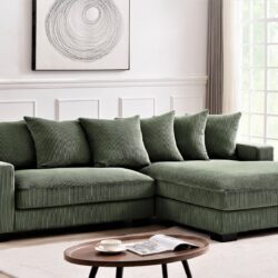 Luxe - Oversized 2 Piece Right Facing Sectional Couches For Living Room, L Shaped Sofa With Chaise - Dark Green