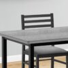 5 Pieces Dining Set, Rectangular, Small, Contemporary & Modern - Gray - Image 2