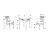 Dining Table Set, Small Round 3 Pieces Set - Espresso - Image 5