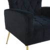 Modern Accent Chair With Ottoman, Comfy Armchair For Living Room, Bedroom, Apartment, Office - Black - Image 10