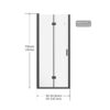 Frameless Glass Shower Door 32" X 72" With Tempered Clear Glass, Reversible Installation - Black - Image 10
