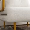 3 In 1 Convertible Folding Sofa Bed With Adjustable Backrest And Pillow - White - Image 6