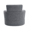 360 Degree Swivel Chair Upholstered Accent Barrel Chair With Adjustable Headrest, Berber Fleece - Gray - Image 14