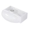 Rectangle, Wall Mount Bathroom Sink With Single Faucet Hole - White - Image 9