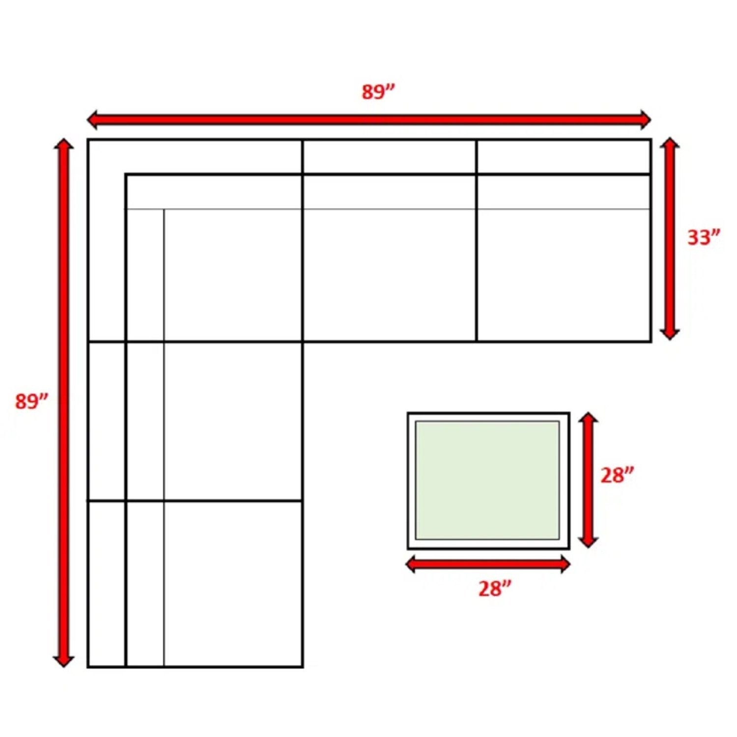 Outdoor Wicker Sofa Set 6 Piece Patio Collection Weather Resistant Cushions - Light Gray - Image 4