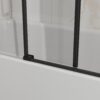 Semi Frameless Tub Sliding Shower Door 60" X 58" With Tempered Glass - Matte Black - Image 7