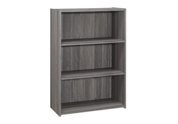 Bookshelf, Bookcase, 4 Tier, For Office, Transitional - Gray