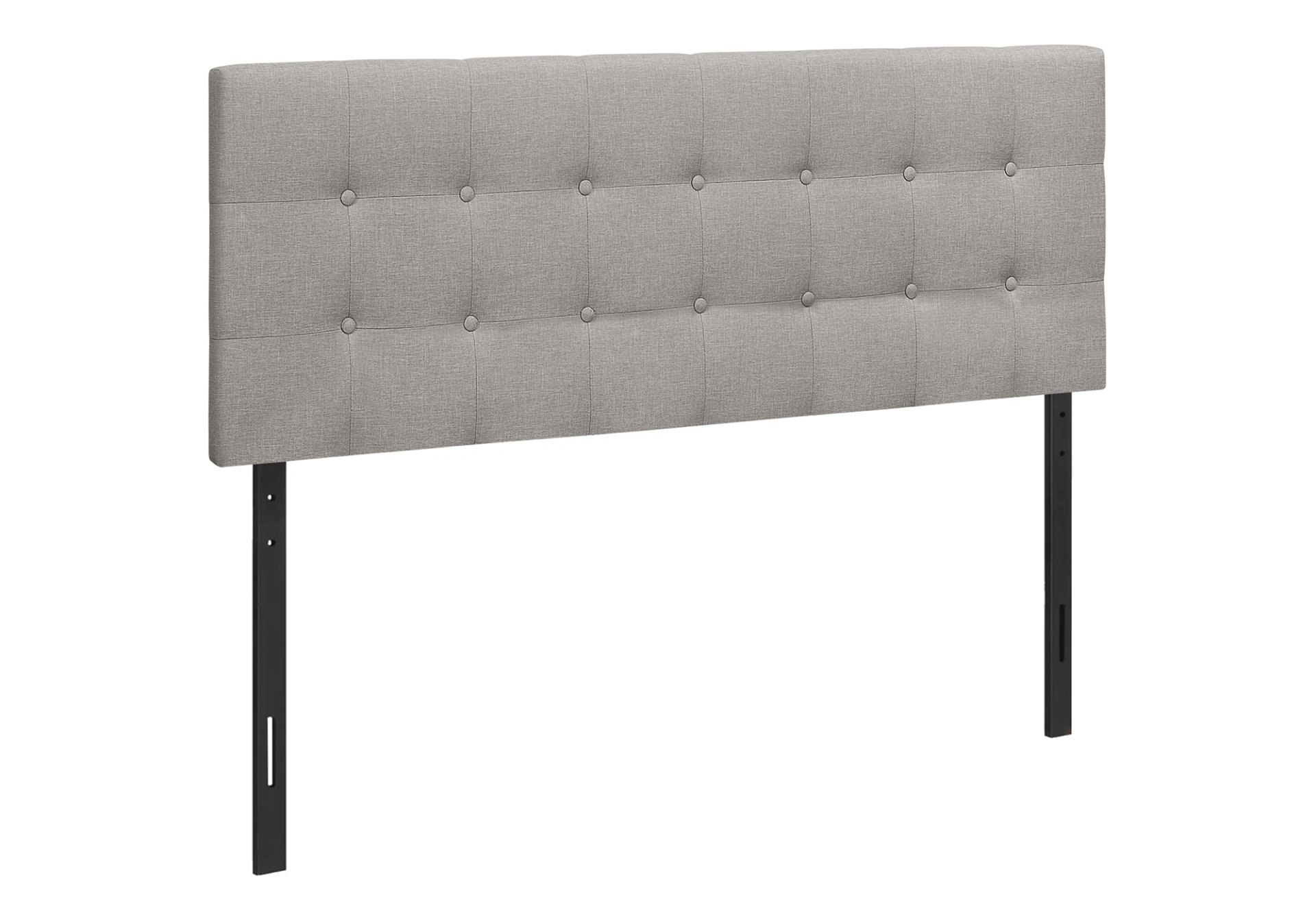 Queen Size, Bed Headboard Only, Upholstered, Durable Construction - Gray - Image 2