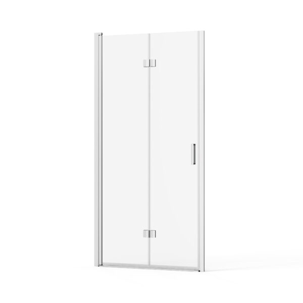 Bifold - Frameless Glass Shower Door With Pivot Swing Panel - Chrome