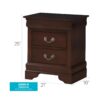 Louis Phillipe - Nightstand Traditional Style - Cappuccino - Image 4