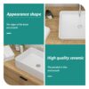 Rectangular Modern Vessel Bathroom Sink - White - Image 6