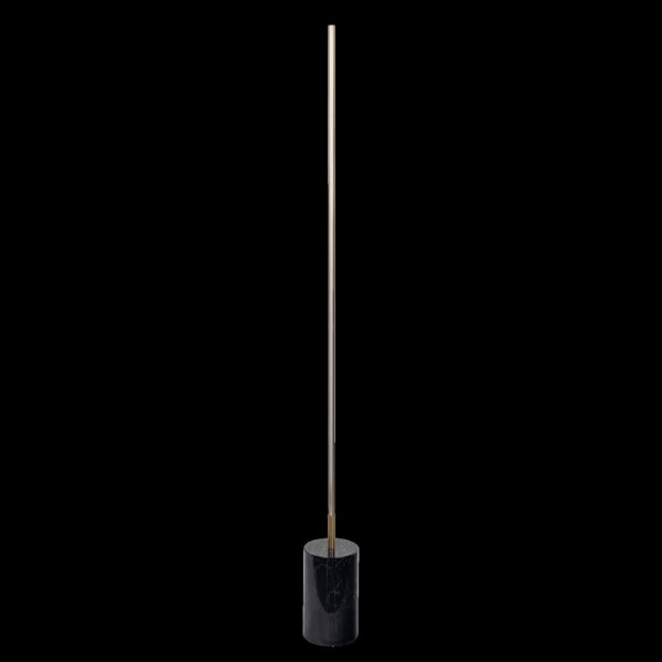 Prism - LED Floor Lamp With On / Off Switch Faux Marble Base - Gold / Marble
