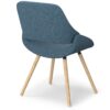 Malden - Bentwood Dining Chair - Denim Blue / Light Brown - Image 3