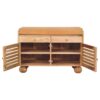 Shutter Shoe Rack With 2 Drawers - Beige - Image 3