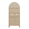 Arched Kitchen Pantry, Modern Farmhouse Wood Kitchen Storage Cabinets, Arched Storage Display Cabinet With Adjustable Shelves, Versatile Cupboard For Kitchen, Dining Room, Living Room - Natural - Image 11