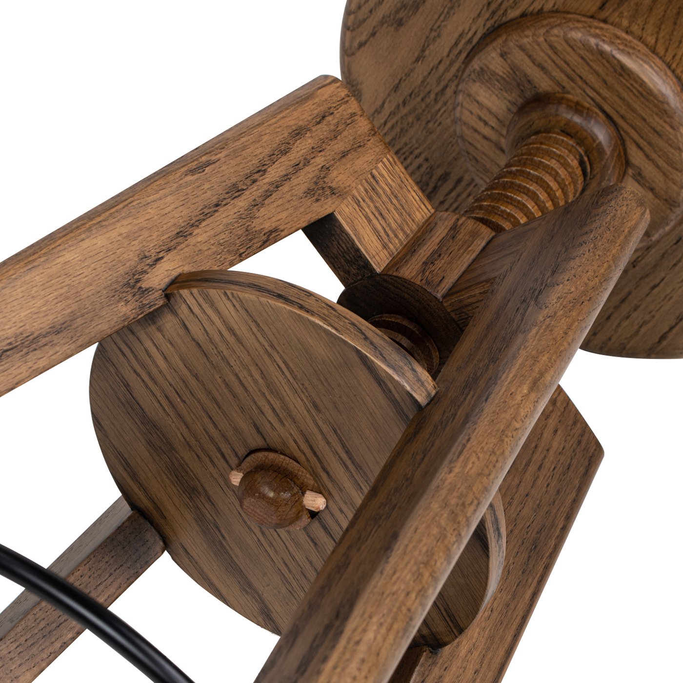 Spencer - Minimalist Oak Adjustable Bar Counter Stool - Walnut Brown Oak - Image 15