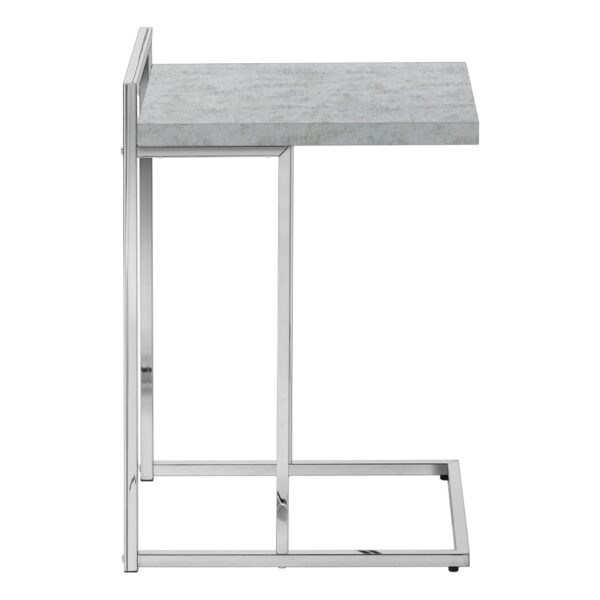 Accent Table, C - Shaped, Modern & Convenient Design - Gray