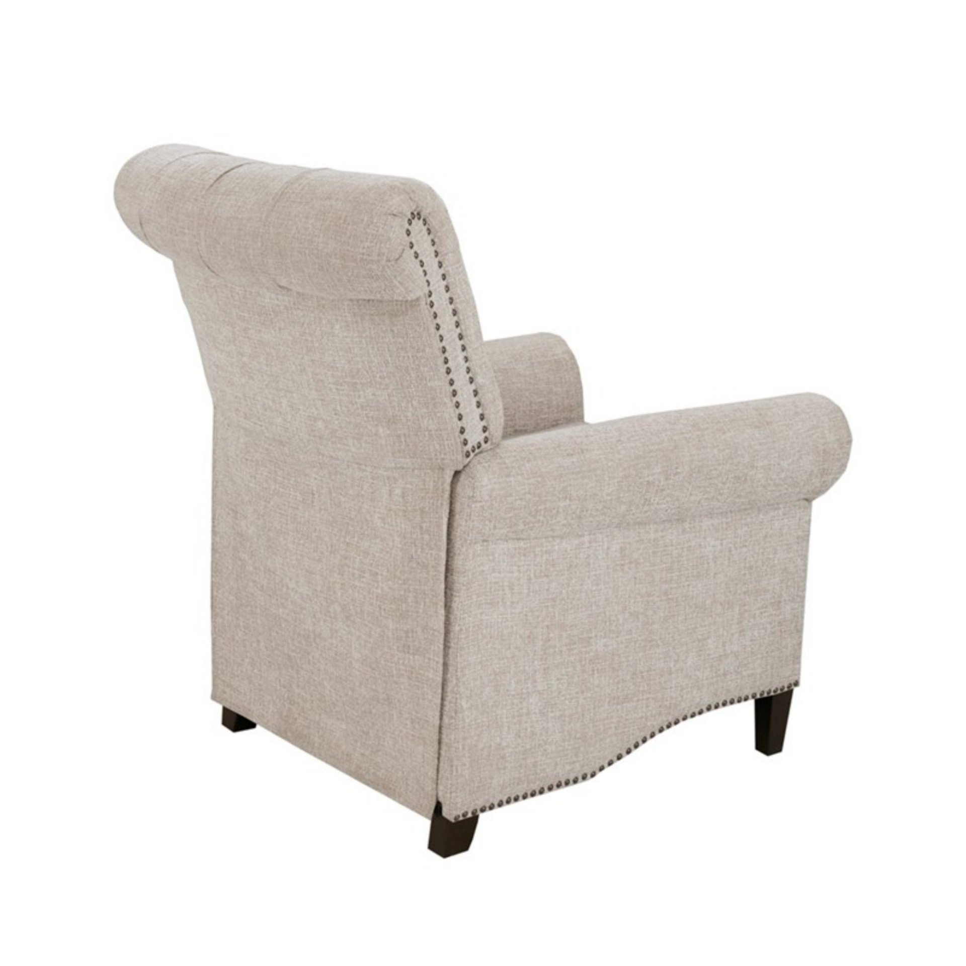 Aidan - Push Back Recliner Chair With Tufted Back And Nailhead Trim - Cream - Image 12