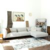 Laley - Right Facing L Shaped Linen Sectional - Beige - Image 6