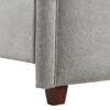 Carmen - King Upholstered Wingback Panel Bed Frame - Silver Gray - Image 8