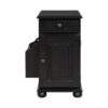 Vintage End Table Flip Top Side Table With USB Ports, 1 Multifunctional Drawer With Cup Holders, Sofa Couch Table With Bookshelf For Living Room And Small Space - Espresso - Image 20