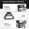Outdoor Patio Swivel Rocker With Outdoor Grade Sunbrella Fabric Cushions (Set of 2) - Ember Black - Image 5