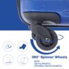 3 Piece Luggage Sets Pc Lightweight & Durable Expandable Suitcase With Two Hooks, Spinner Wheels, Tsa Lock, (21/25/29) - Dark Blue - Image 9
