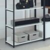 Fiona - Freestanding Walk In Wood Closet System With Metal Frame Melamine - White - Image 8
