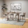 Benti - Slat Back Bar Stools (Set of 2) - Brown - Image 5