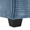 Corduroy Sleeper Sofa Loveseat Sofa With Full Size Mattress, 2 USB Ports, 2 Cup Holders, 2 Side Pockets And A Phone Holder For Living Room - Navy Blue - Image 24