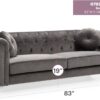 Elegant Contemporary Sofa - Dark Gray - Image 4