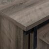 Farmhouse Sliding X Barn Door 70" TV Stand For 80" TVs - Gray Wash - Image 6