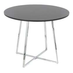 Cosmo - Canary Contemporary Dining Table - Chrome / Black