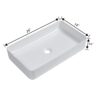Vessel Rectangular Bathroom Sink - White - Image 3