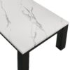 Modern 3 Piece Living Room Table Set With Faux Marble Top Wooden - Black / White - Image 5
