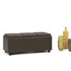 Avalon - Storage Ottoman - Chocolate Brown - Image 9
