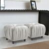 Gracie - Pleated Decorative Ottoman - Flint Gray - Image 5